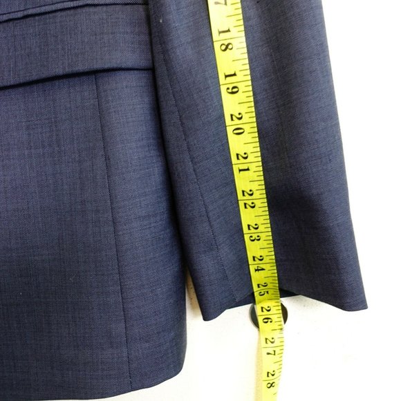 Navy Sports Coat MEDIUM Blazer Blue Suit Mens 40 Wool Slim Fit Work VINCE CAMUTO - Picture 9 of 13